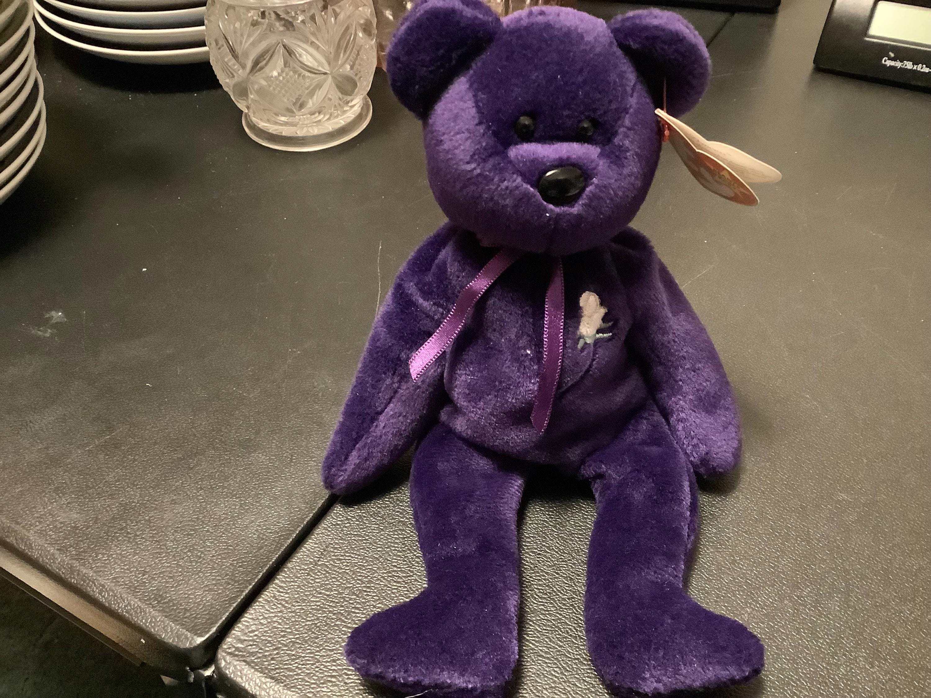 purple rose beanie baby