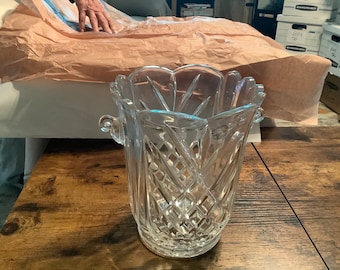 Imperial crystal 24% lead crystal wine cooler ice bucket made in Slovakia