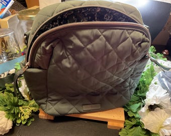 Vera Bradley Quilted Gray Backpack - Small, Lightweight  display picture 2