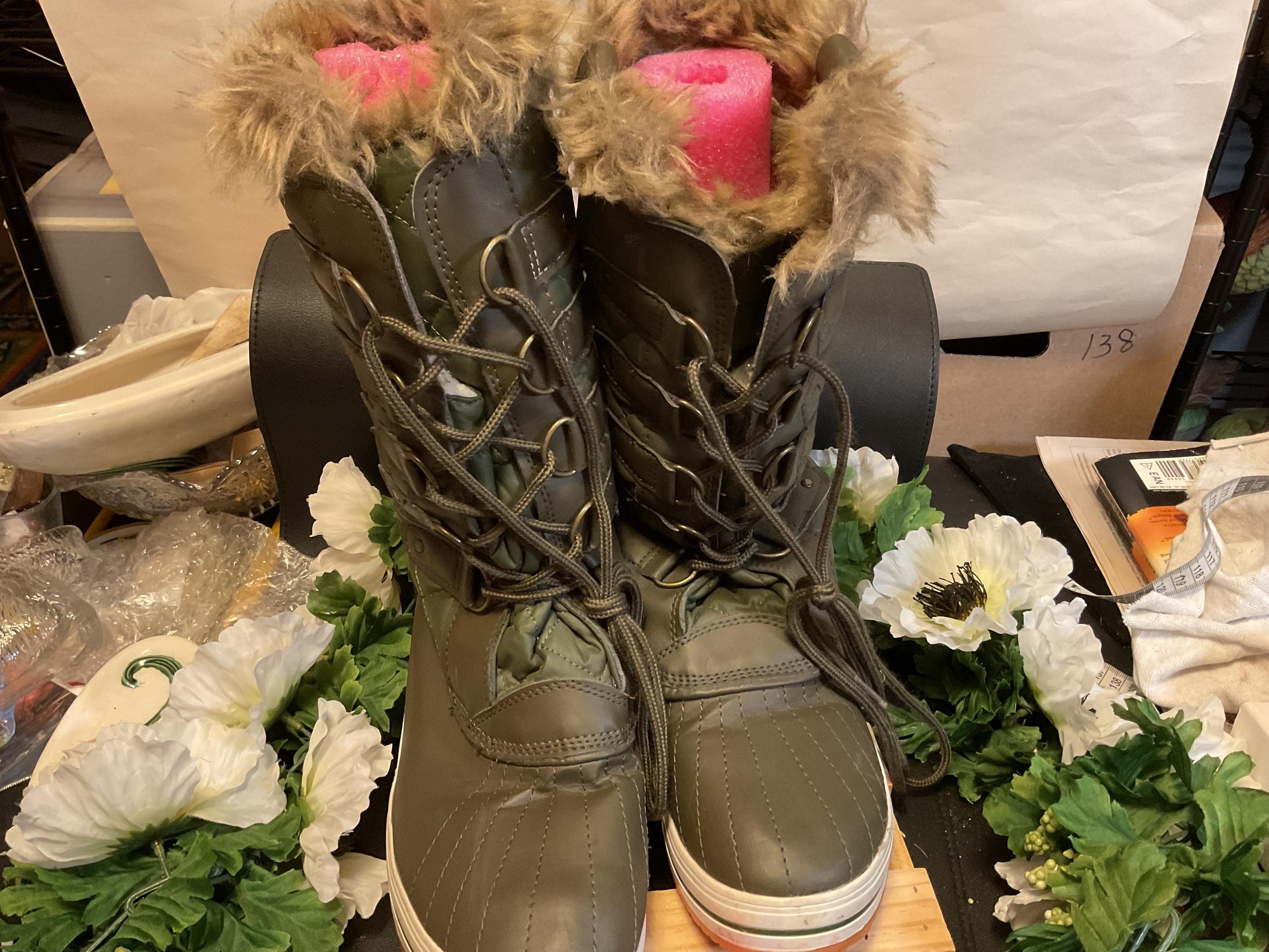 Olive Green Boots - Etsy
