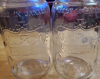 Vintage crown canning jars made in Canada