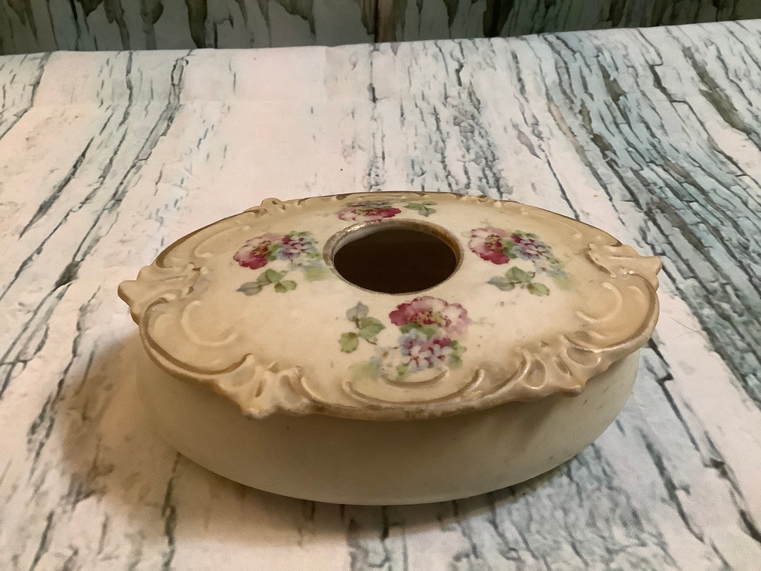 Vintage Hair Receiver Austria Hand Painted Porcelain Etsy