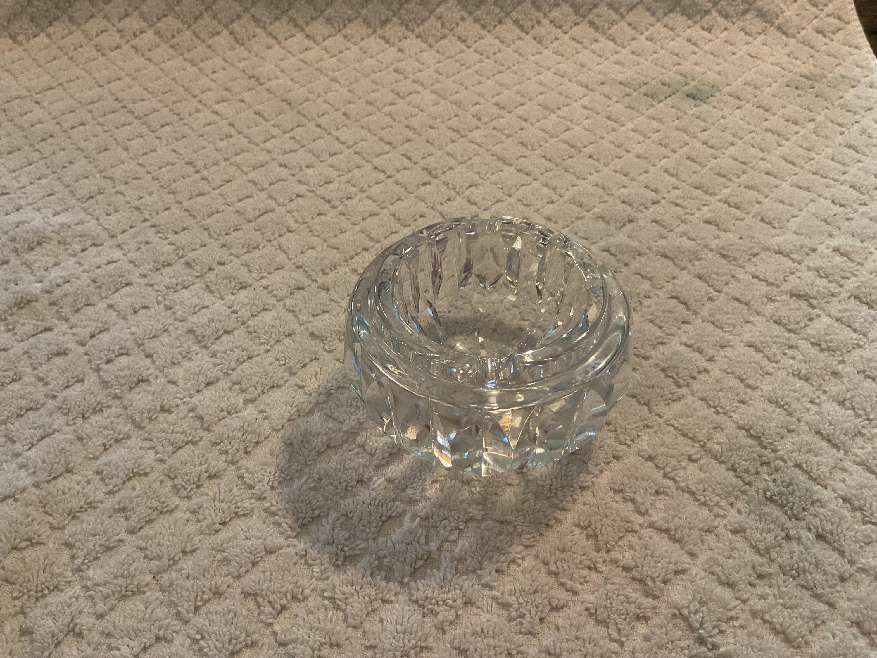 Beautiful Waterford Individual Ashtray Measures 3” Tall