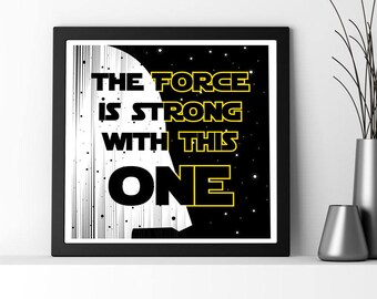 La fuerza es fuerte, arte de pared imprimible, decoración del hogar imprimible, descarga instantánea, descarga digital