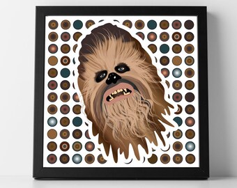 Chewbacca, arte de pared imprimible, decoración del hogar imprimible, descarga instantánea, descarga digital