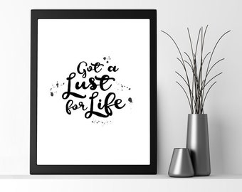 Tengo ganas de vivir, escalable, cita imprimible, arte de pared imprimible, decoración del hogar imprimible, descarga instantánea, descarga digital, motivación