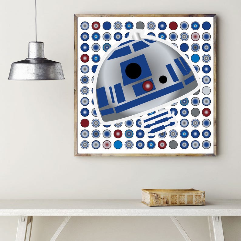 R2-D2 INSPIRED ARTWORK, Printable Wall Art, Printable Home Décor ...