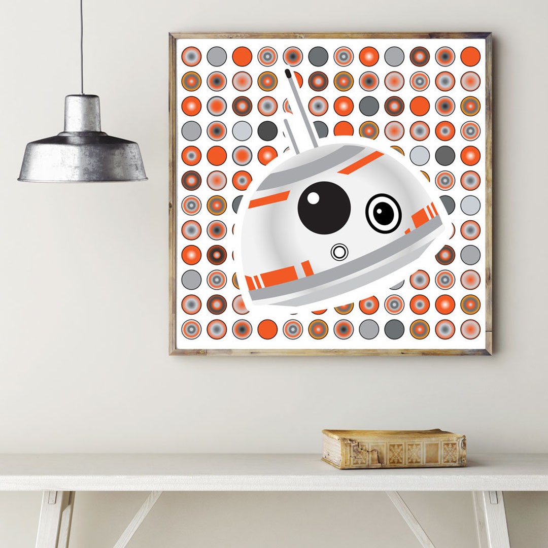BB-8 INSPIRED ARTWORK, Printable Wall Art, Printable Home Décor ...