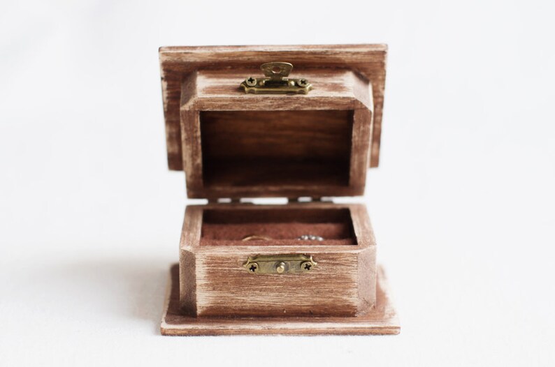 Personalized Rustic Ring Box Wooden Wedding Box Wedding Ring Box For Ceremony Ring Bearer Box Custom Ring Box, Handmade Ring Holder