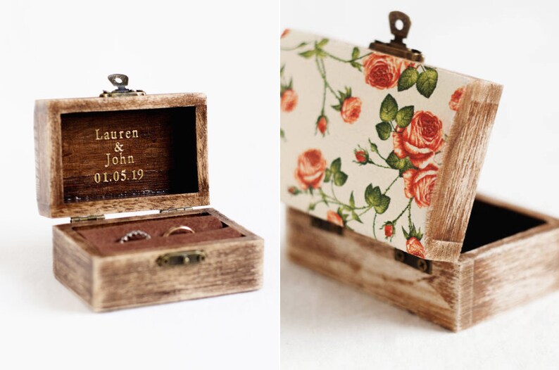 rustic engagement ring box