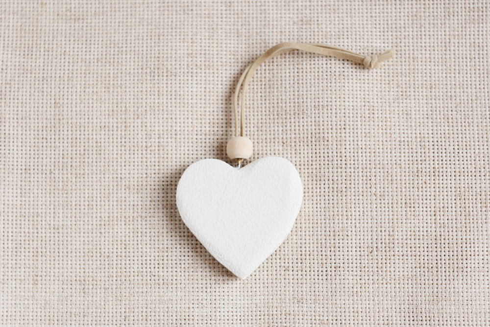 Wood Heart Ornaments Set of 4 Wooden Heart Ornament Etsy