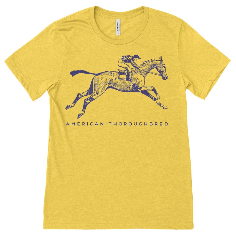 American Tb equestrian tee shirt horses thoroughbred Etsy