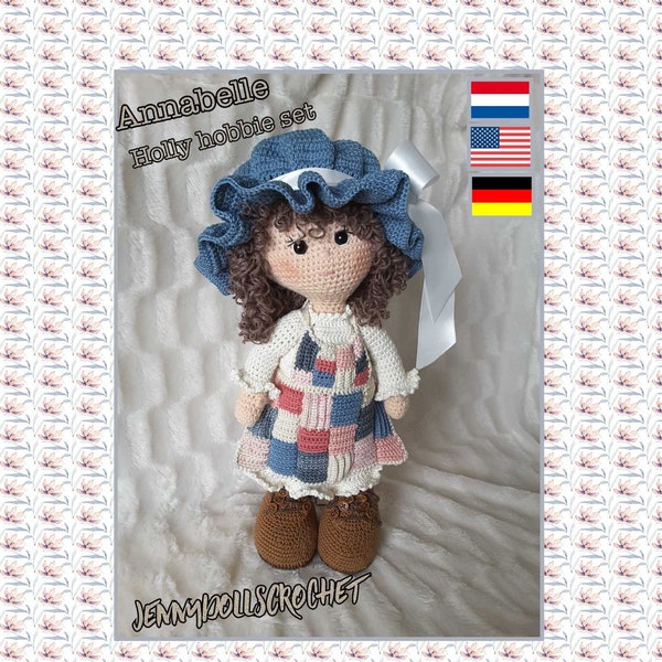 Holly hobbie set for Annabelle including doll , clothes set including doll, kleidungsset mit puppe , Nederlands, English, Deutsch