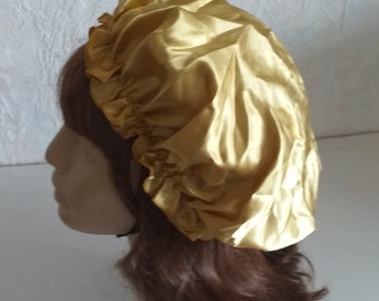 Gold hair satin bonnet hair sleep bonnet satin sleep cap