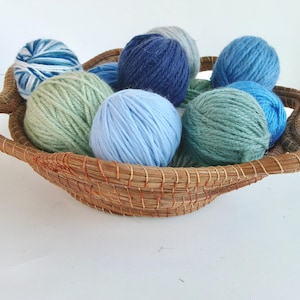 Vintage Yarn Coastal GRAB BAG Destash Yarn Lot of Blue Yarn Lot Yarn Scrap Mystery Box Yarn Lot Yarn Bundle Crochet Knitting Crafts 8+ oz