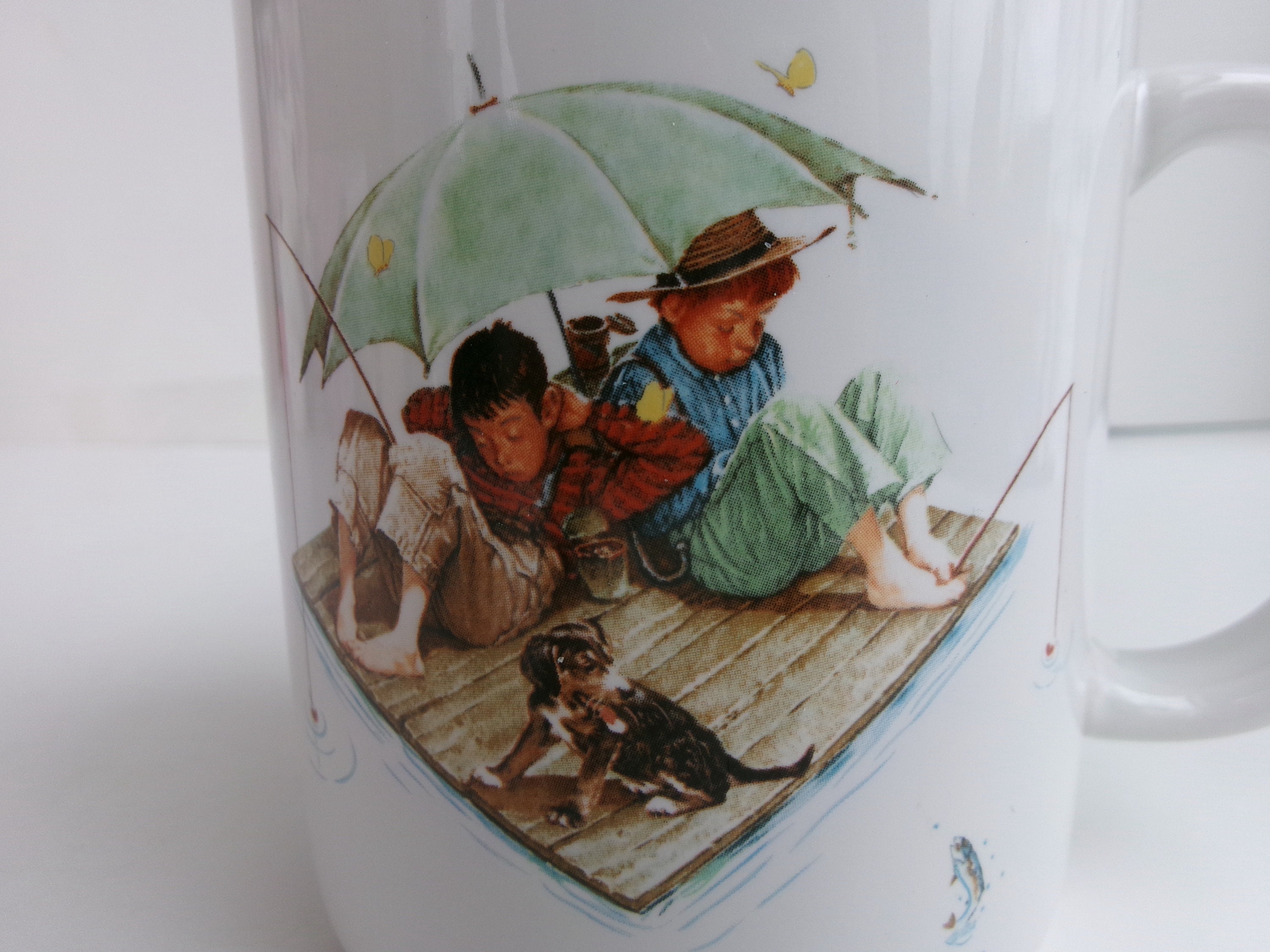 Fisherman's Paradise by Norman Rockwell Ceramic Coffee Latte Tea Mug Gift  for Dad Gift for Him Gift for Fisherman Father's Day Gift -  Australia