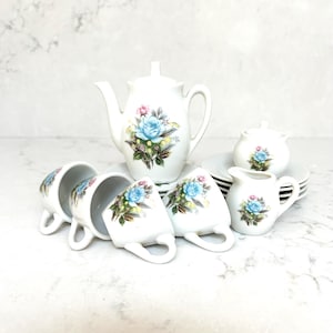 Service à thé pour enfant, service à thé jouet pour enfant Service à thé pour enfant, cadeau d&#39;anniversaire pour tout-petit, théière et tasses à thé, porcelaine blanche, service à thé jouet partie de thé vintage