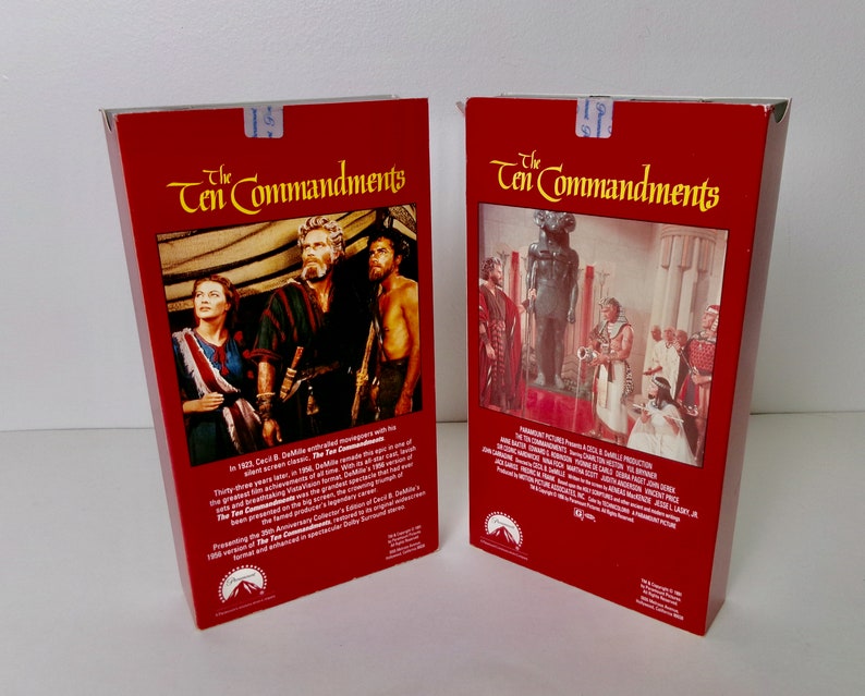 Ten Commandments Shadow Box Vintage VHS the Ten Commandments 35th Anniversary Collector's Edition ...