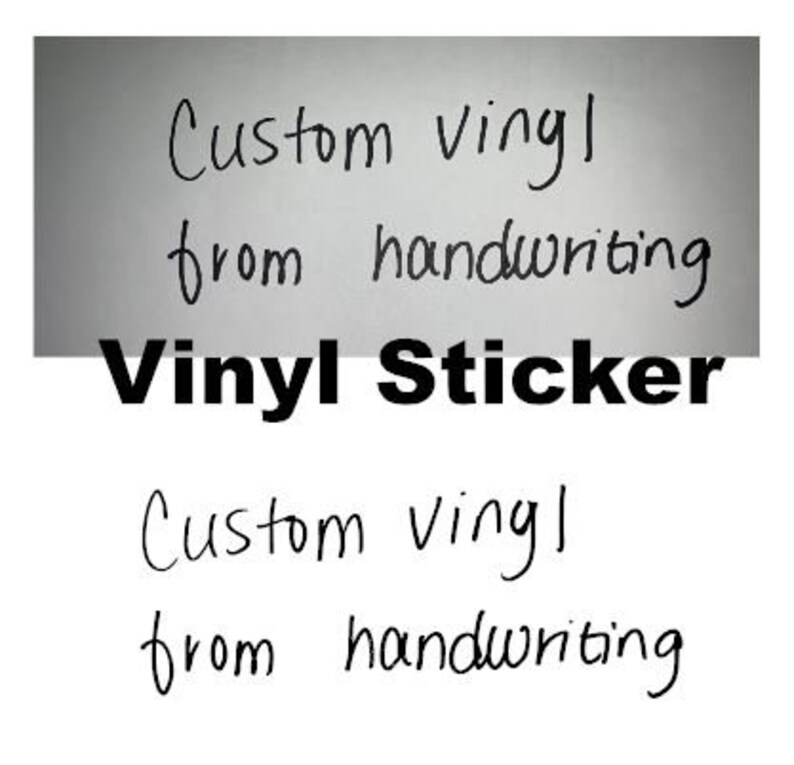 Custom Handwriting Vinyl Sticker Etsy