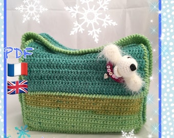 Tutoriel PDF amigurumi crochet, Petit Sac Cabas de ville Yoshe