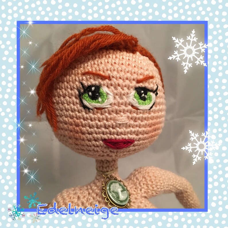 Tutoriel PDF amigurumi crochet, Poupée La Parisienne image 2