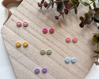 Spring Smile Stud | Spring | Floral | Handmade Gifts | Hypoallergenic | Lightweight | Clay Earrings | Kalico Citten Designs