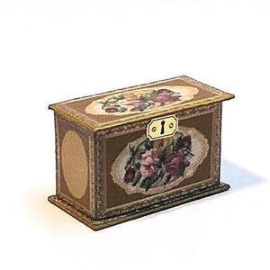 Dollhouse Georgian style tea chest/caddy 1:12 Miniature