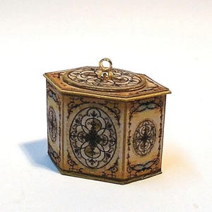 Dollhouse Georgian style tea chest/caddy 1:12 Miniature