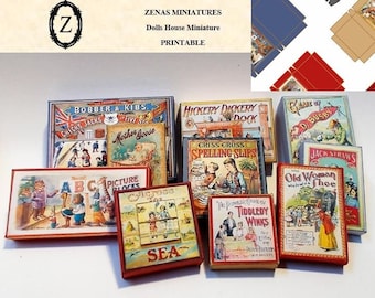 Juego de mesa de juguete de casa de muñecas Descargar pdf #2 (juego de 10) antiguo victoriano