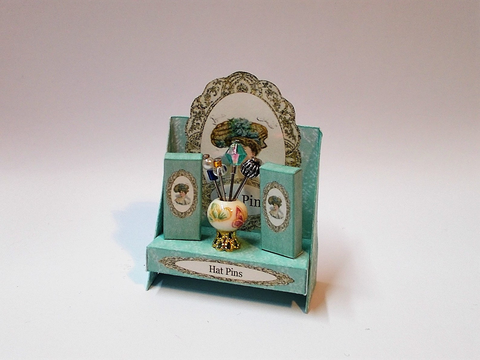Dollhouse Hat Pin Display Stand Miniature 1/12th Etsy