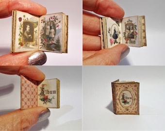 Dolls house Photograph Album Book 1/12th miniature Victorian style