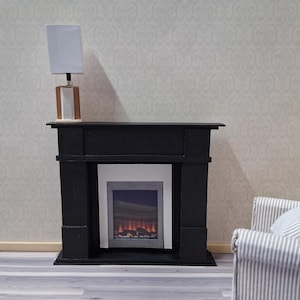 Dolls house Modern Fireplace surround handmade 1/12th scale