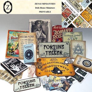 Dollhouse Fortune Teller,witch,sorcerer Digital Download/pdf 1/12th Miniature