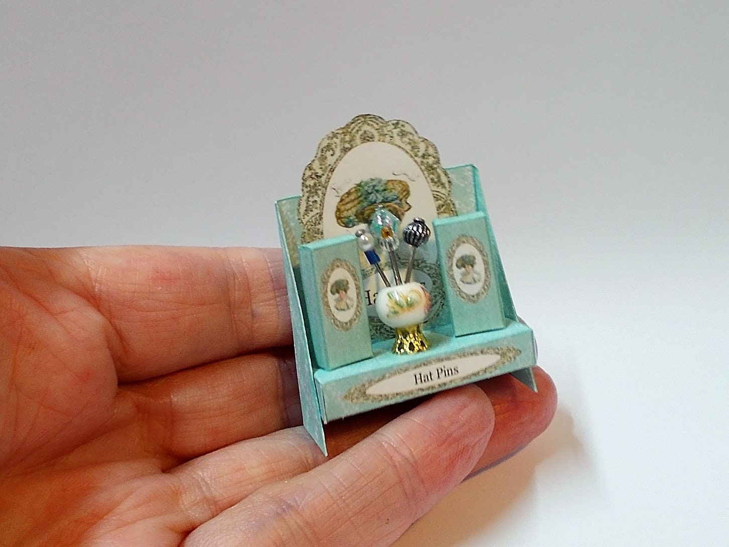 Dollhouse Hat Pin Display Stand Miniature 1/12th Etsy