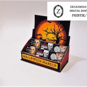 Dollhouse Halloween KIT - Make up Stand Digital Download/pdf 1/12th Miniature