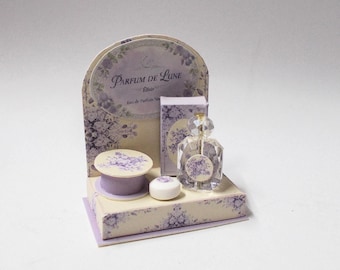 Dollhouse Perfume Display Stand "Parfum De Lune" 1:12 Miniature