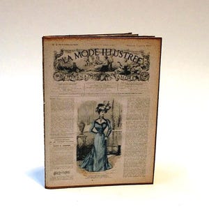 Maison de poupées Journal pour femmes Magazine La Mode Illustrée 1900 Miniature 1/12e