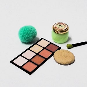 Ensemble de cosmétiques pour maison de poupée, 4 pièces, miniature 1/12e