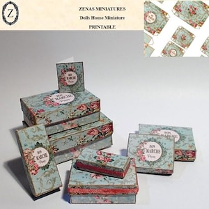 Dollhouse Shabby Chic Gift Boxes: Miniature DIY Printie Kit (PDF)