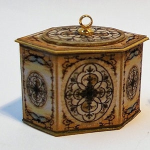 Dollhouse Georgian style tea chest/caddy 1:12 Miniature