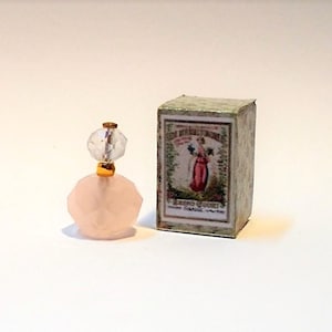 Dollhouse Perfume bottle & Box Victorian style 1:12 Miniature (PB5)