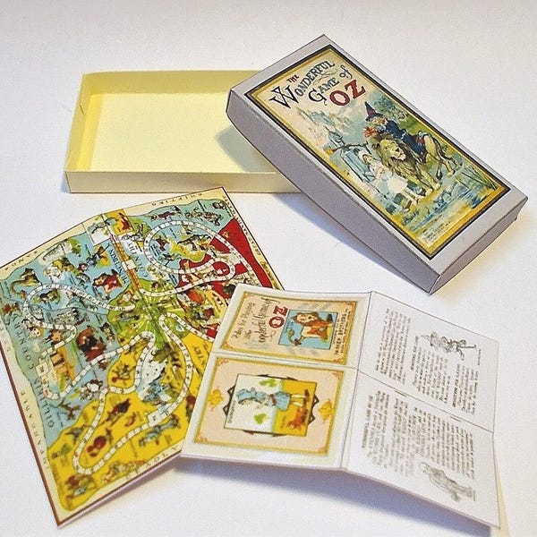 Dollhouse Miniature Game of Oz: Vintage Style 1/12 Scale