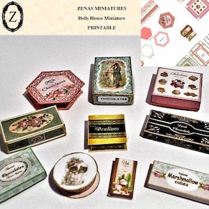 DollHouse - Chocolate/sweet Shop,candy Download kit 1/12th miniatures, pdf,jpg