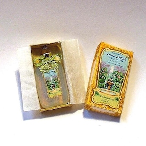 Dollhouse Perfume/Toilet water bottle & Box Vintage style 1:12 Miniature