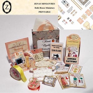 Dollhouse printable - Modern Haberdashery 1/12th miniatures, sewing, buttons stand #1 pdf Download