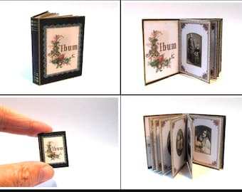 Puppenhaus Victorian Photo Album Buch No9 1:12 Miniatur