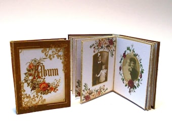 Puppenhaus Victorian Photo Album Buch No1 1:12 Miniatur