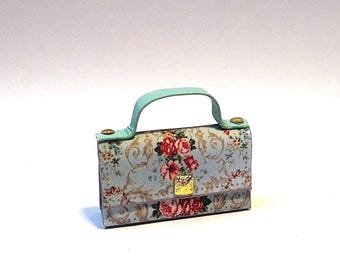 Dollhouse handbag/purse Shabby chic style modern bag Miniature 1/12th