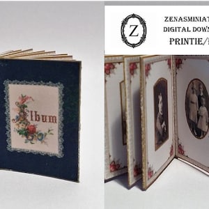 Domek dla lalek Pobierz album ze zdjęciami nr 9 Miniatury wiktoriańskie w skali 1/12, zestaw do samodzielnego wydruku