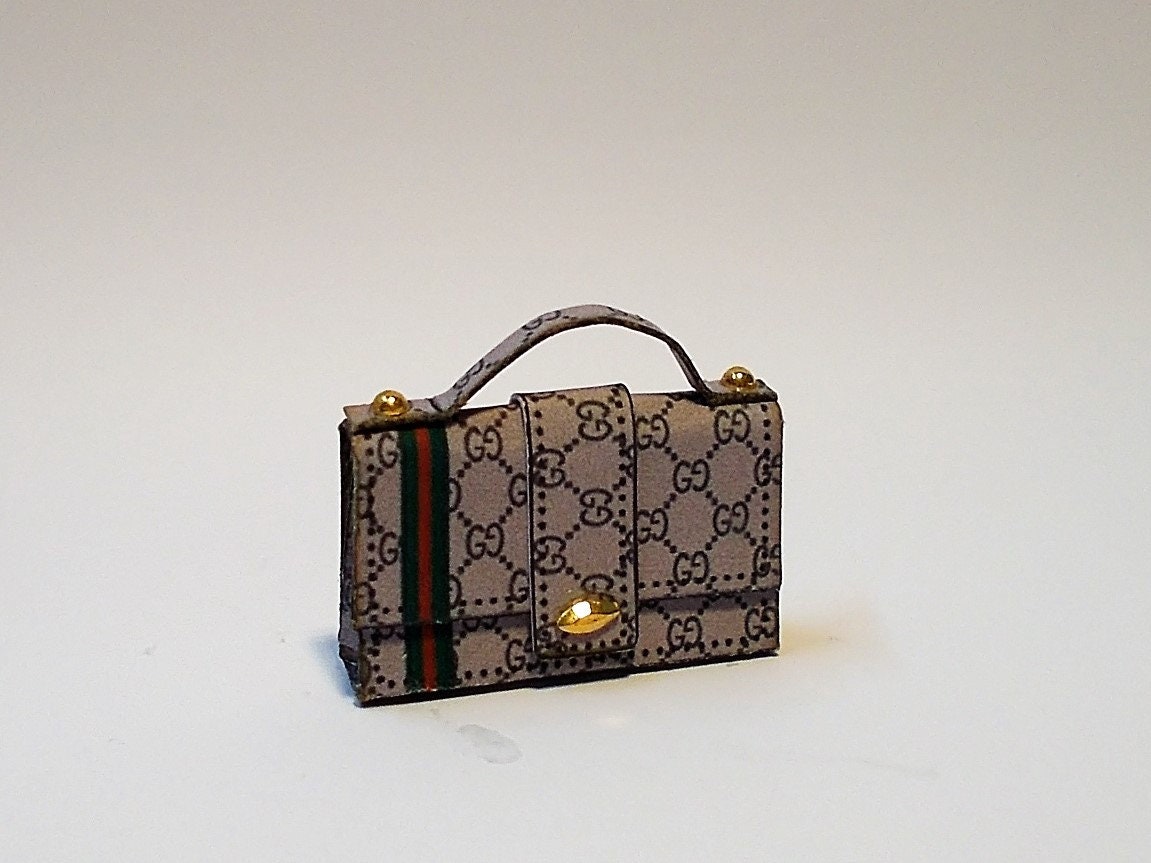 Dollhouse handbag/purse Designer style modern bag Miniature Etsy